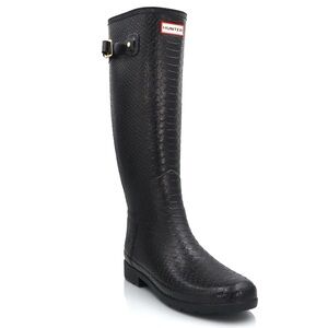 Hunter Boots Women’s Size 11 Tall Snake Print Embossed